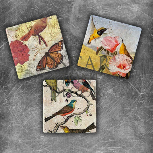 VINTAGE NATURAL STONE MAGNET SET / MG-069