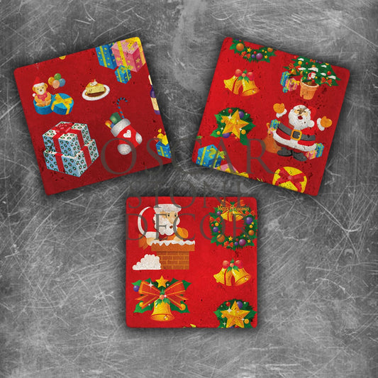 NEW YEAR'S NATURAL STONE MAGNET SET / YMG-010