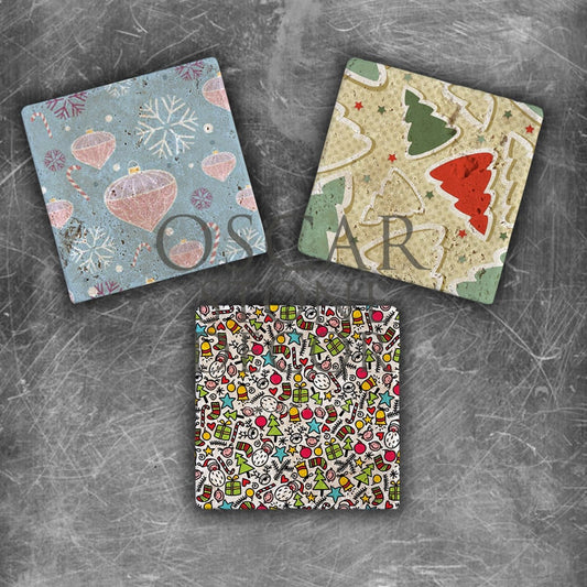 NEW YEAR'S NATURAL STONE MAGNET SET / YMG-008