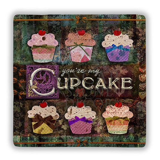 YOU'RE MY CUPCAKE NATURAL STONE WALL DECOR / DD286 (WALL DECOR)