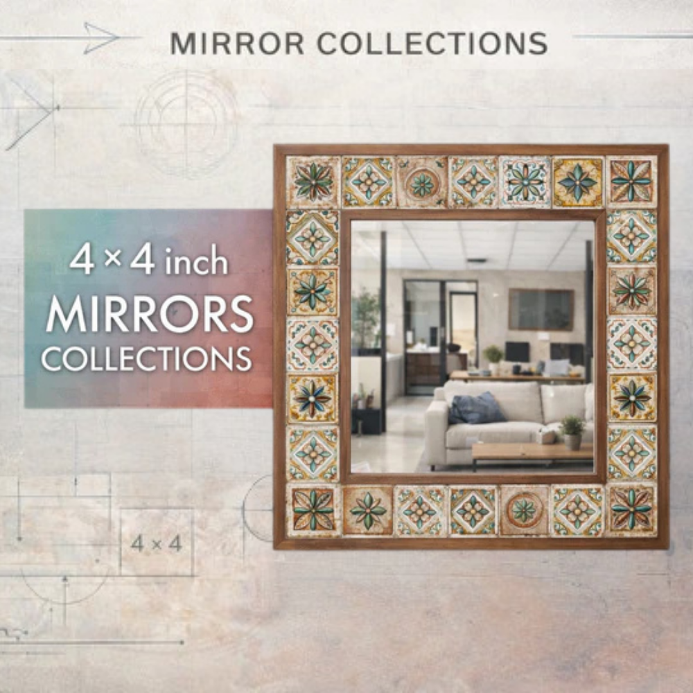 4×4 Tiles Stone Mosaic Mirrors