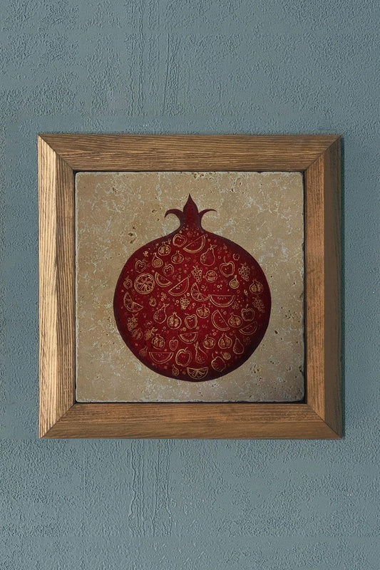 BLESSINGS NAR -Solid Framed Stone Painting-Wall Decor- 11" x 11"