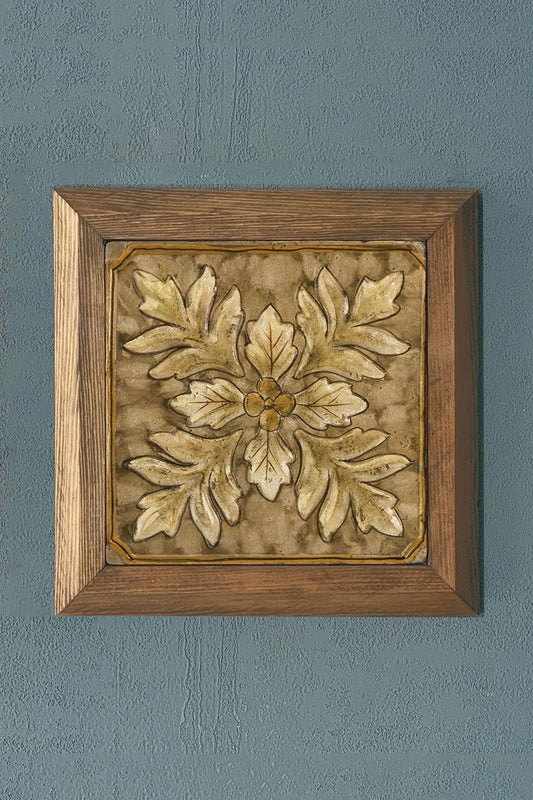 PATTERN THEMED Solid Framed Stone Painting-Wall Decor- 11" x 11"