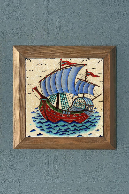 GALLERY TILE-Solid Framed Stone Painting-Wall Decor- 11" x 11"