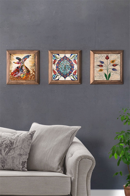 SOLID FRAMED 3-PIECE NATURAL STONE TABLE PANEL / 3PRMT-40-0218