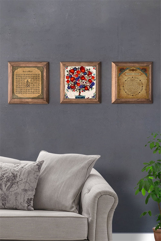 SOLID FRAMED 3-PIECE NATURAL STONE TABLE PANEL / 3PRMT-40-0243