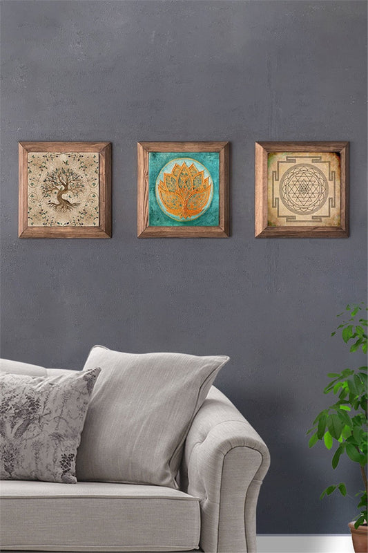 SOLID FRAMED 3-PIECE NATURAL STONE TABLE PANEL / 3PRMT-40-0255
