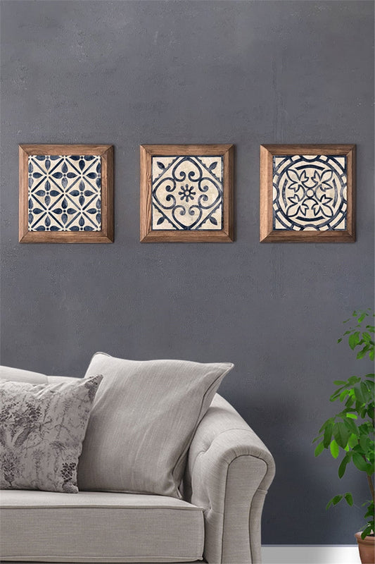 SOLID FRAMED 3-PIECE NATURAL STONE TABLE PANEL / 3PRMT-40-0092