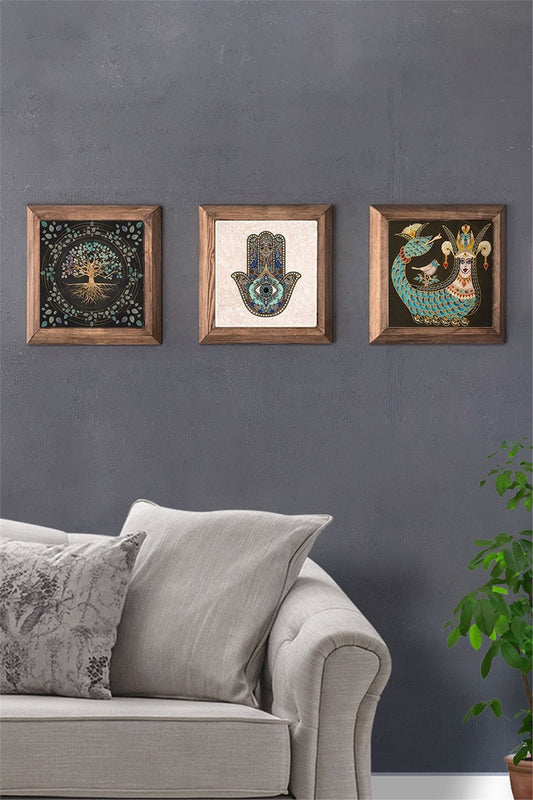 SOLID FRAMED 3-PIECE NATURAL STONE TABLE PANEL / 3PRMT-40-0389