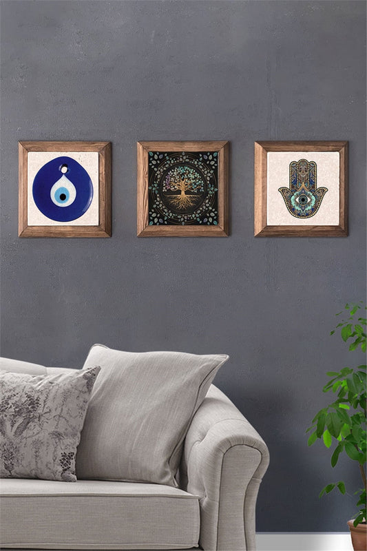 SOLID FRAMED 3-PIECE NATURAL STONE TABLE PANEL / 3PRMT-40-0250