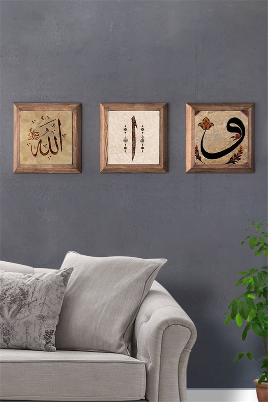 SOLID FRAMED 3-PIECE NATURAL STONE TABLE PANEL / 3PRMT-40-0032
