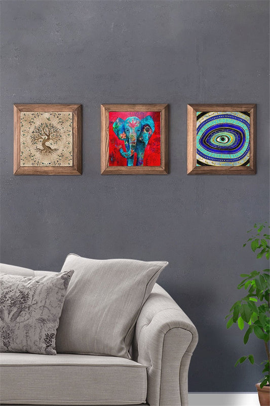 SOLID FRAMED 3-PIECE NATURAL STONE TABLE PANEL / 3PRMT-40-0359