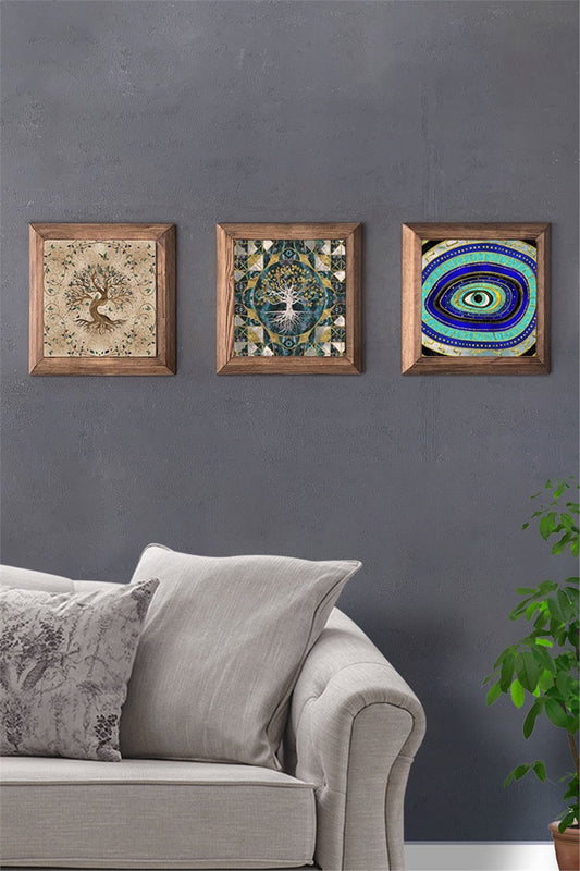 SOLID FRAMED 3-PIECE NATURAL STONE TABLE PANEL / 3PRMT-40-0276