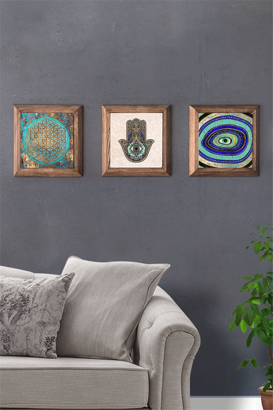 SOLID FRAMED 3-PIECE NATURAL STONE TABLE PANEL / 3PRMT-40-0382