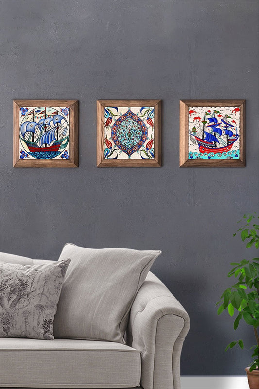 SOLID FRAMED 3-PIECE NATURAL STONE TABLE PANEL / 3PRMT-40-0041