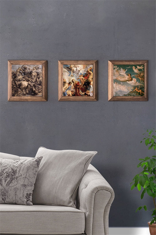 SOLID FRAMED 3-PIECE NATURAL STONE TABLE PANEL / 3PRMT-40-0265