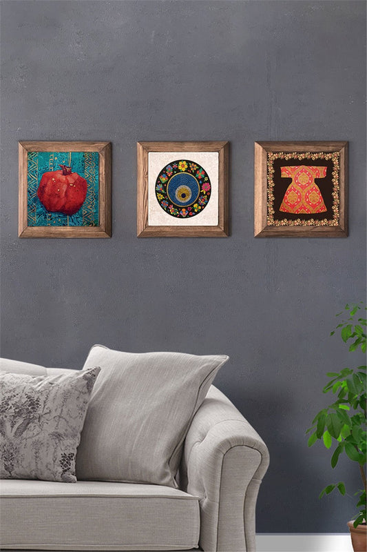 SOLID FRAMED 3-PIECE NATURAL STONE TABLE PANEL / 3PRMT-40-0213