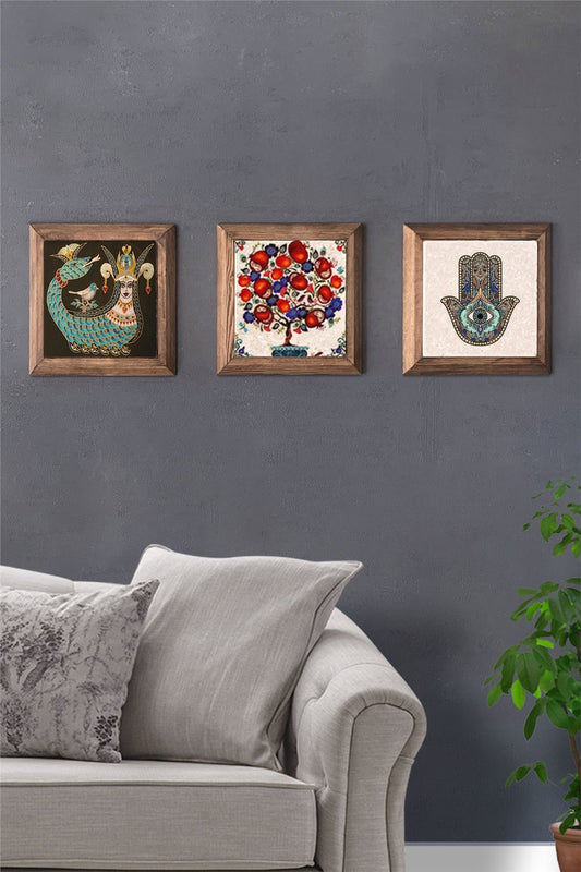 SOLID FRAMED 3-PIECE NATURAL STONE TABLE PANEL / 3PRMT-40-0344