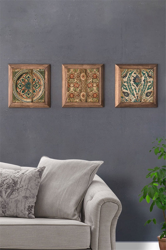 SOLID FRAMED 3-PIECE NATURAL STONE TABLE PANEL / 3PRMT-40-0266