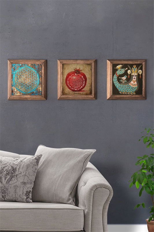 SOLID FRAMED 3-PIECE NATURAL STONE TABLE PANEL / 3PRMT-40-0422