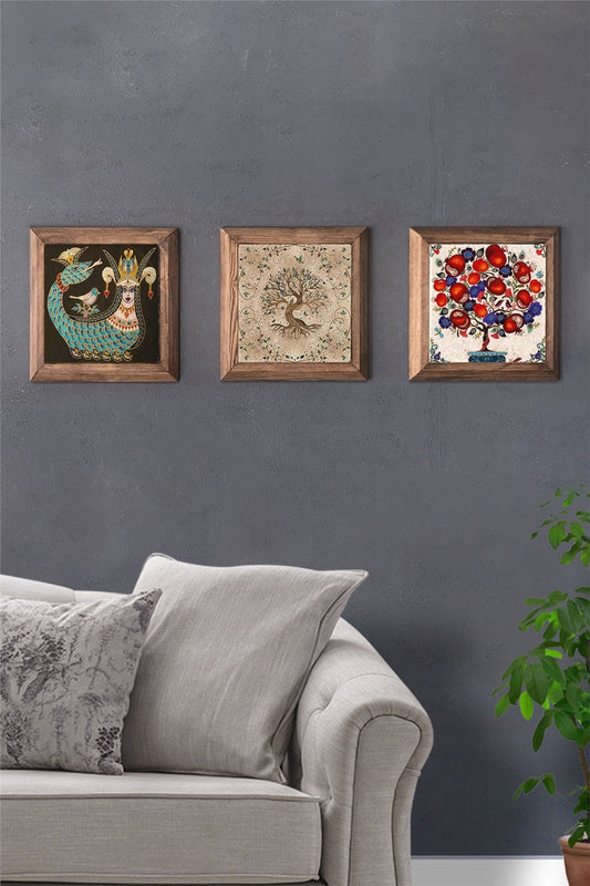 SOLID FRAMED 3-PIECE NATURAL STONE TABLE PANEL / 3PRMT-40-0345