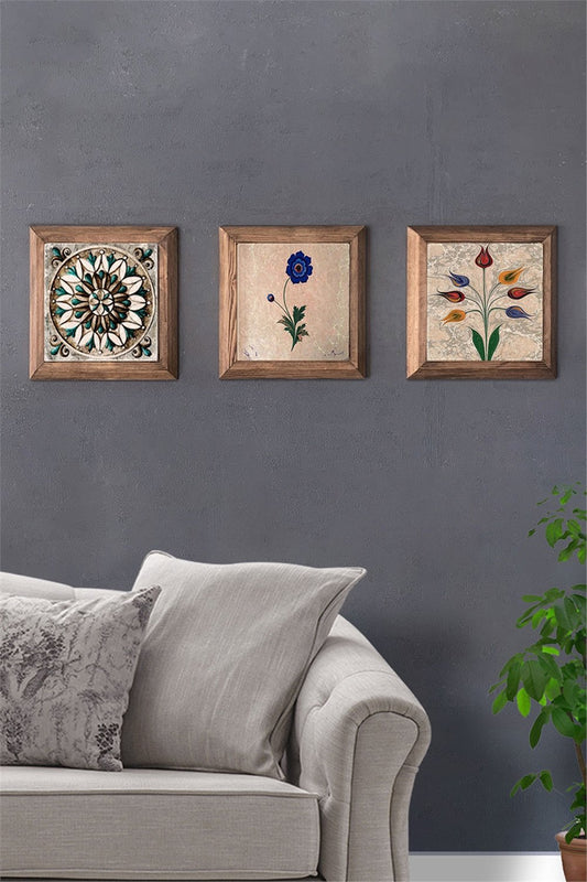 SOLID FRAMED 3-PIECE NATURAL STONE TABLE PANEL / 3PRMT-40-0128