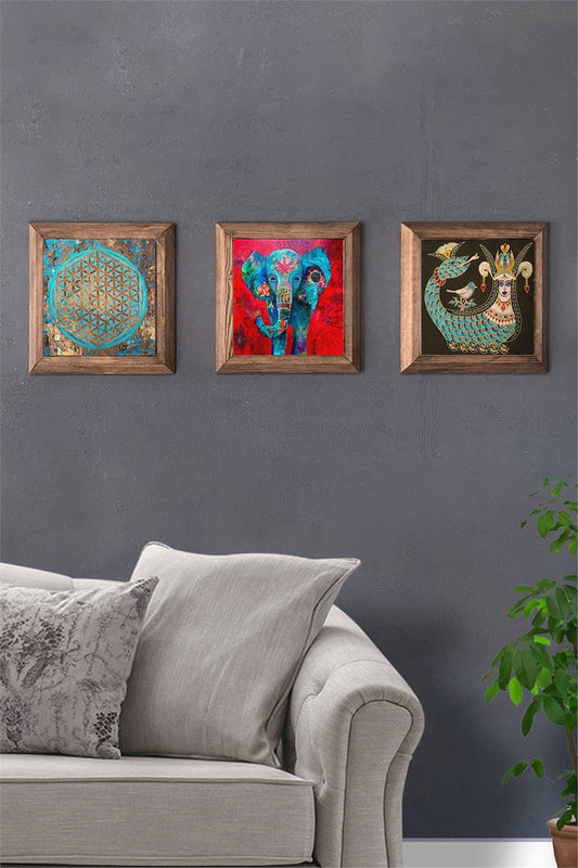 SOLID FRAMED 3-PIECE NATURAL STONE TABLE PANEL / 3PRMT-40-0358