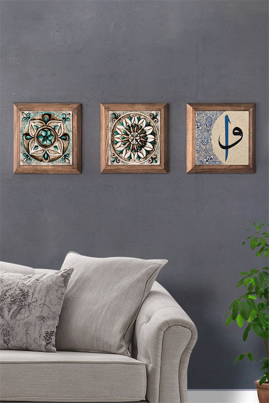 SOLID FRAMED 3-PIECE NATURAL STONE TABLE PANEL / 3PRMT-40-0168