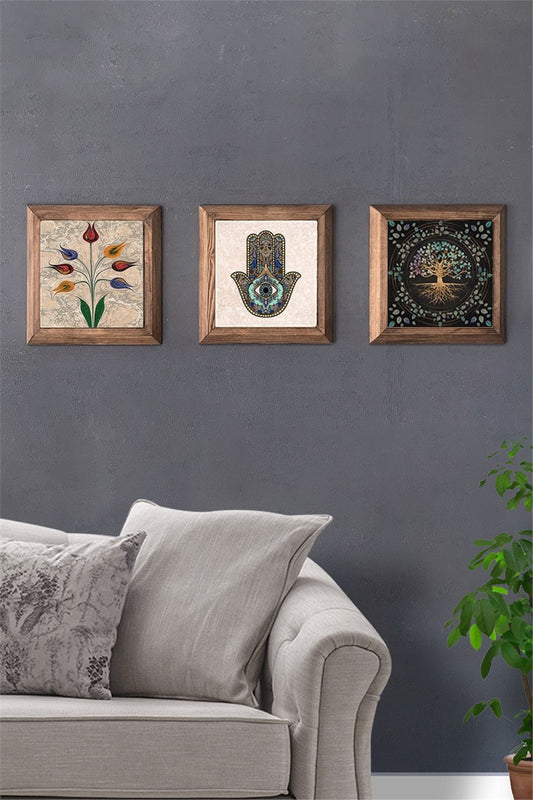 SOLID FRAMED 3-PIECE NATURAL STONE TABLE PANEL / 3PRMT-40-0248