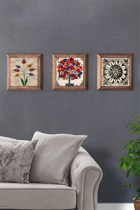 SOLID FRAMED 3-PIECE NATURAL STONE TABLE PANEL / 3PRMT-40-0236