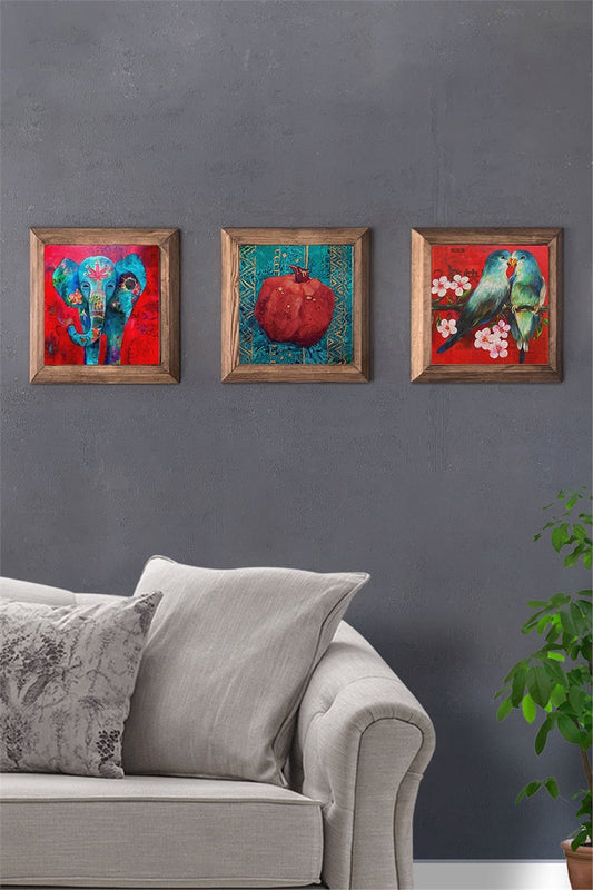 SOLID FRAMED 3-PIECE NATURAL STONE TABLE PANEL / 3PRMT-40-0366