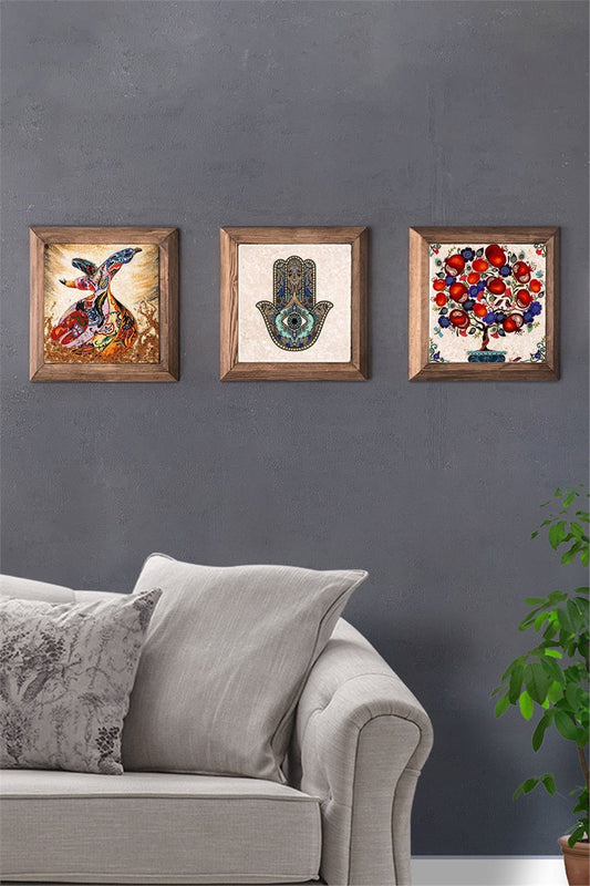 SOLID FRAMED 3-PIECE NATURAL STONE TABLE PANEL / 3PRMT-40-0141