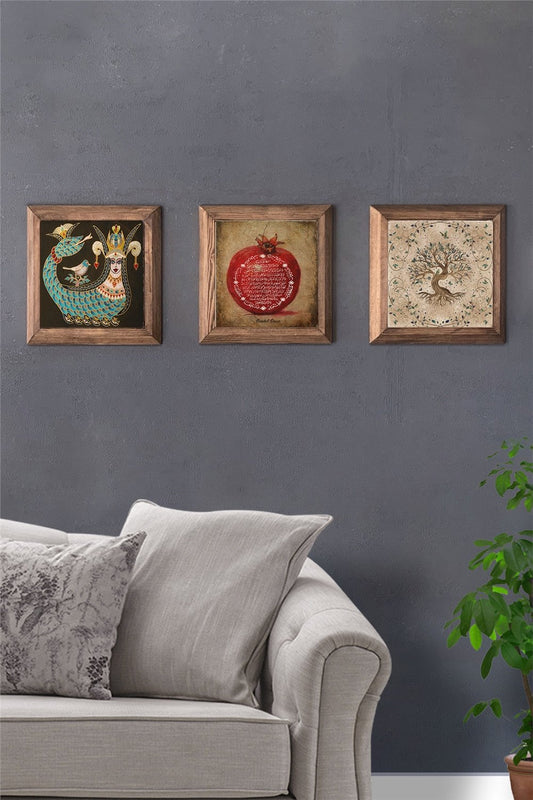SOLID FRAMED 3-PIECE NATURAL STONE TABLE PANEL / 3PRMT-40-0351