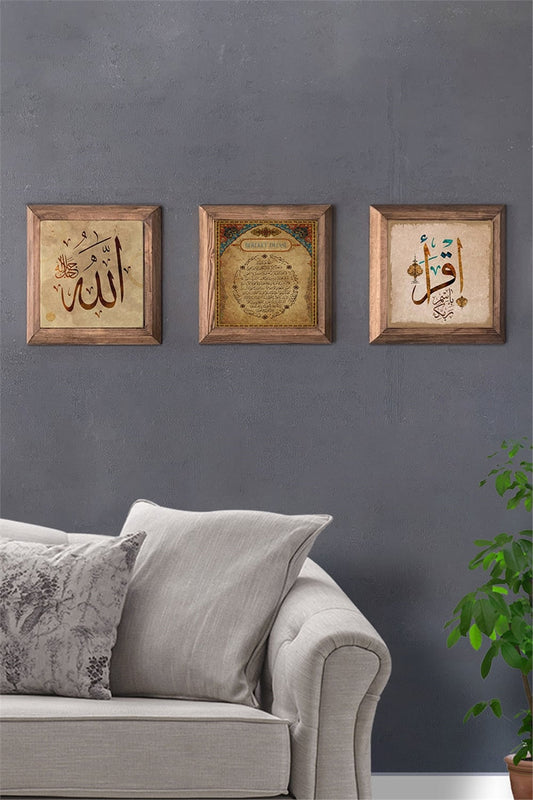 SOLID FRAMED 3-PIECE NATURAL STONE TABLE PANEL / 3PRMT-40-0180