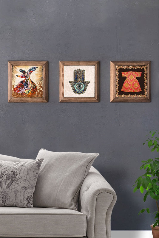 SOLID FRAMED 3-PIECE NATURAL STONE TABLE PANEL / 3PRMT-40-0161