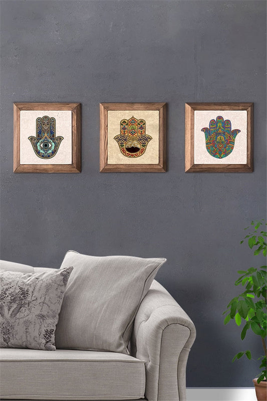 SOLID FRAMED 3-PIECE NATURAL STONE TABLE PANEL / 3PRMT-40-0057