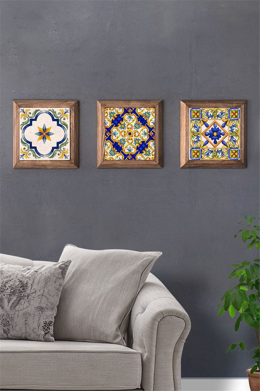 SOLID FRAMED 3-PIECE NATURAL STONE TABLE PANEL / 3PRMT-40-0225