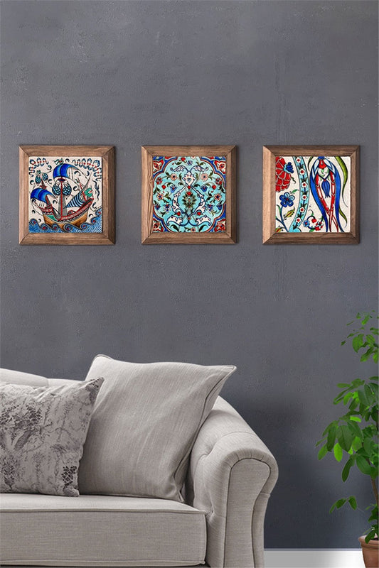 SOLID FRAMED 3-PIECE NATURAL STONE TABLE PANEL / 3PRMT-40-0042