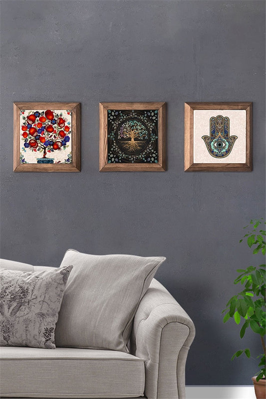 SOLID FRAMED 3-PIECE NATURAL STONE TABLE PANEL / 3PRMT-40-0249