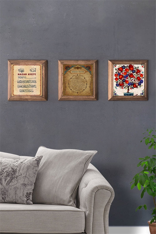 SOLID FRAMED 3-PIECE NATURAL STONE TABLE PANEL / 3PRMT-40-0170