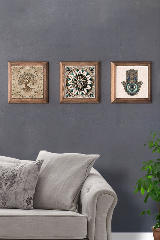 SOLID FRAMED 3-PIECE NATURAL STONE TABLE PANEL / 3PRMT-40-0226