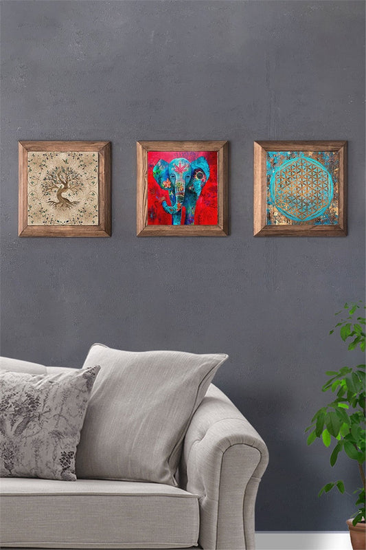 SOLID FRAMED 3-PIECE NATURAL STONE TABLE PANEL / 3PRMT-40-0391