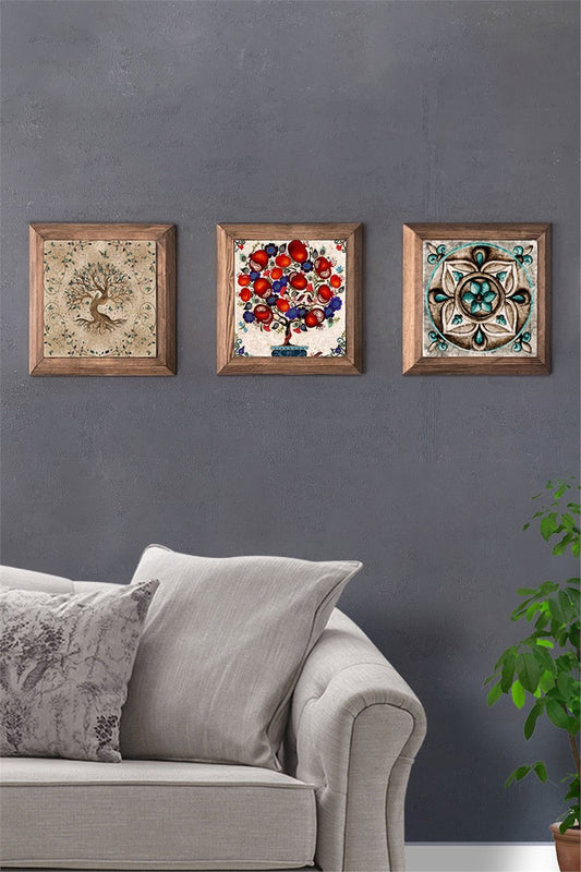 SOLID FRAMED 3-PIECE NATURAL STONE TABLE PANEL / 3PRMT-40-0229