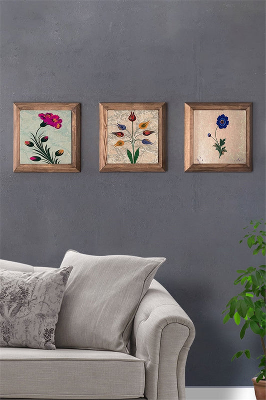 SOLID FRAMED 3-PIECE NATURAL STONE TABLE PANEL / 3PRMT-40-0257