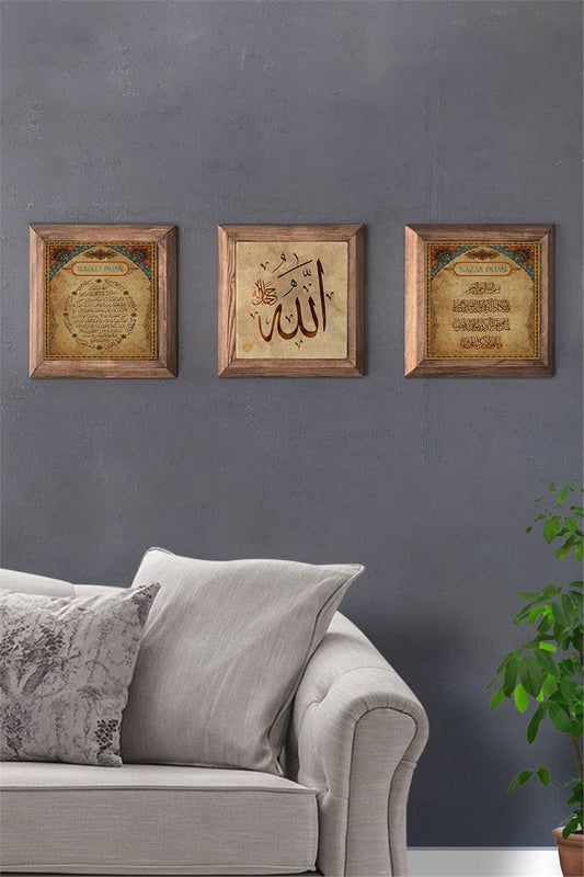 SOLID FRAMED 3-PIECE NATURAL STONE TABLE PANEL / 3PRMT-40-0184