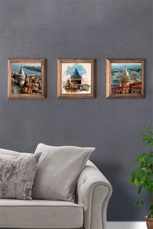 SOLID FRAMED 3-PIECE NATURAL STONE TABLE PANEL / 3PRMT-40-0071