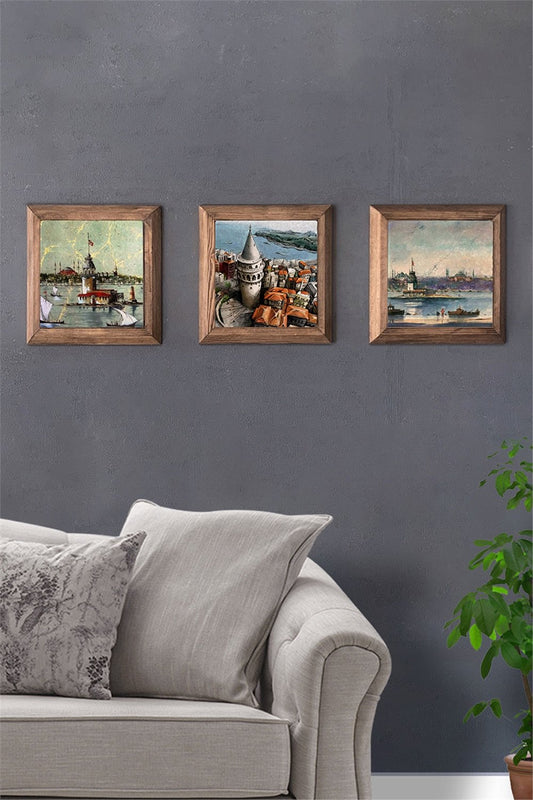 SOLID FRAMED 3-PIECE NATURAL STONE TABLE PANEL / 3PRMT-40-0081
