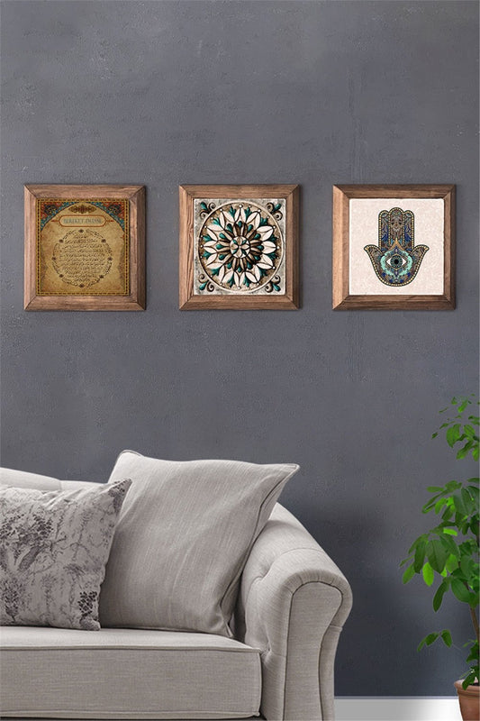 SOLID FRAMED 3-PIECE NATURAL STONE TABLE PANEL / 3PRMT-40-0130