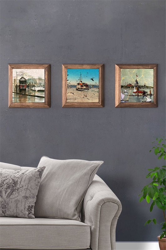 SOLID FRAMED 3-PIECE NATURAL STONE TABLE PANEL / 3PRMT-40-0079