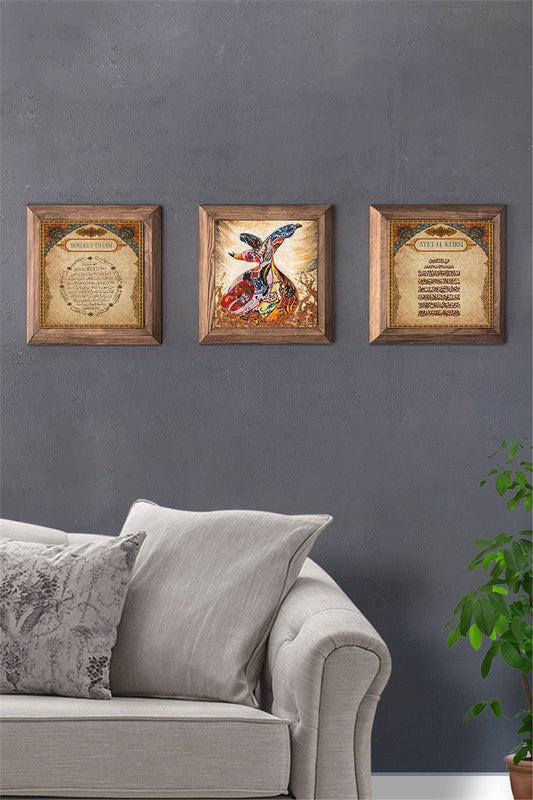 SOLID FRAMED 3-PIECE NATURAL STONE TABLE PANEL / 3PRMT-40-0378